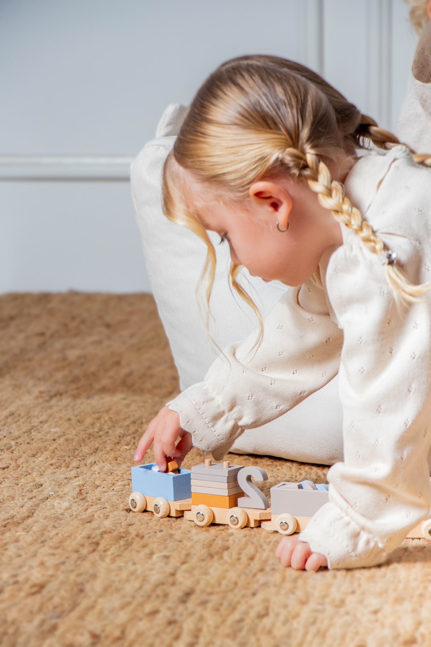 Tren de madera montessori